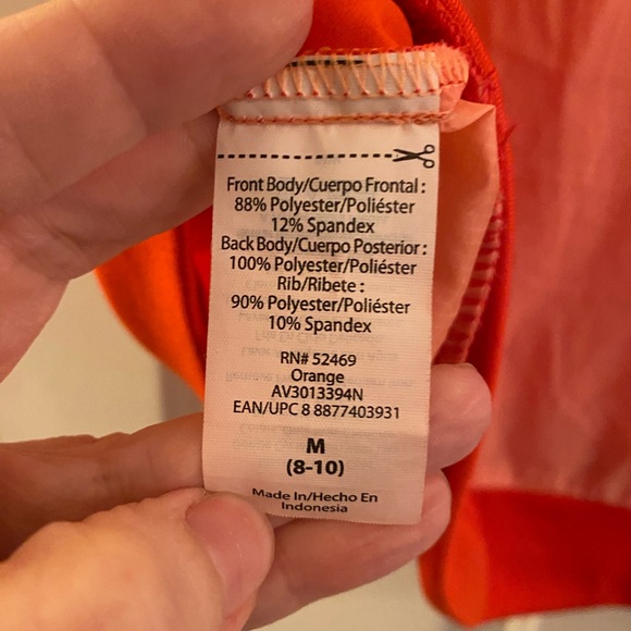 AVIA Women’s Orange Colorblock Sleeveless Windbreaker, Medium - Picture 10 of 11